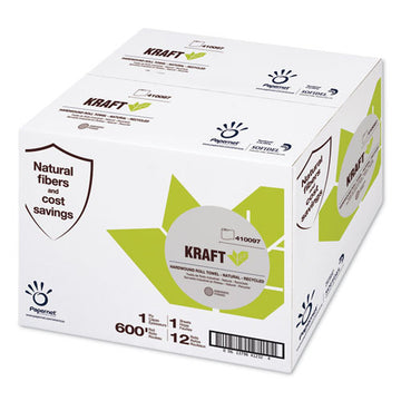 Papernet® Heavenly Soft Hardwound Paper Towel, Kraft, 7.8" X 600 Ft, Brown, 12 Rolls-carton freeshipping - TVN Wholesale